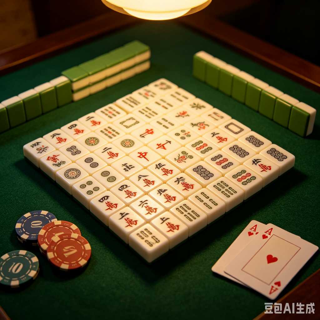 artistic mahjong tiles set