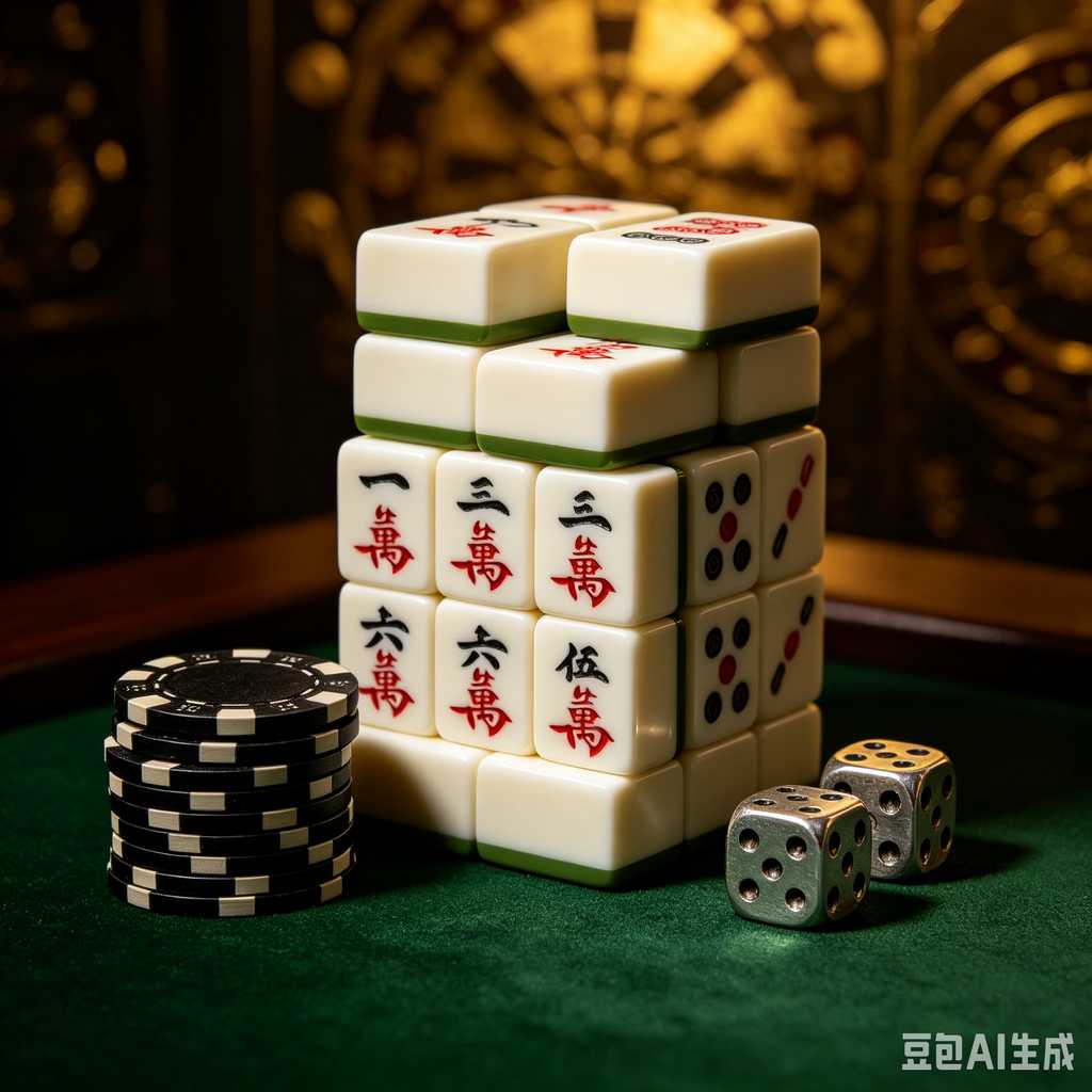 retro text mahjong tiles